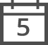 grey five-year calendar icon
