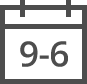 grey nine-month calendar icon